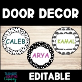 Door/ Bulletin Board Decor for Student Names - Black and White