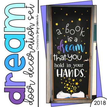 Preview of Door Decor or Bulletin Board: A Book is a Dream (PRINT & ASSEMBLE)