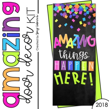 Preview of Door Decor or Bulletin Board: Amazing Things (PRINT & ASSEMBLE)