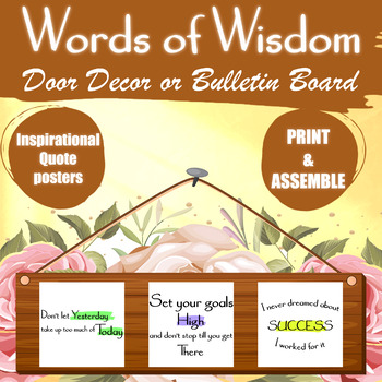 Preview of Door Decor or Bulletin Board: Words of Wisdom