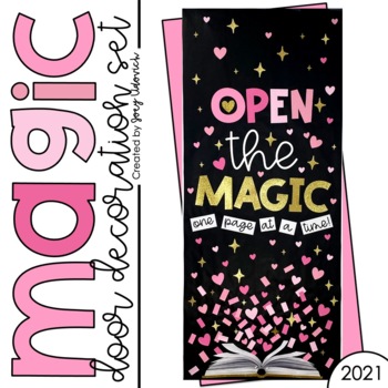 Preview of Door Decor or Bulletin Board: Open the Magic (PRINT & ASSEMBLE)