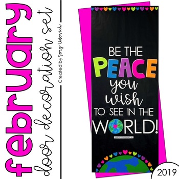 Preview of Door Decoration Set: February "Be the Peace"