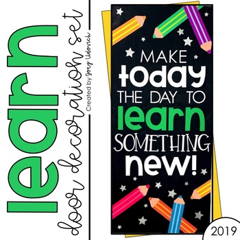 Preview of Door Decor or Bulletin Board: Learn (PRINT & ASSEMBLE)