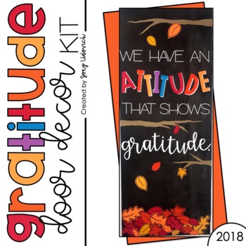 Preview of Door Decor or Bulletin Board: Gratitude (PRINT & ASSEMBLE)