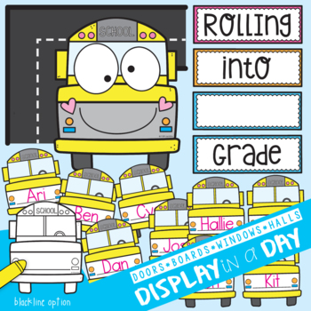 No DIY First Day Of School Decorations Big School Bus Banner for Back to School Decorations 9.8 Feet Back To School Garland for School Bus Decorations 2 Strings School Bus Party Supplies