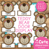 Door Decorations - Teddy Bears with Editable Student Names
