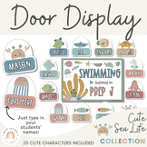 Door Display or Bulletin Board | Cute Sea Life Classroom D