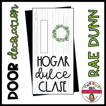Preview of Door decor: “HOGAR dulce CLASE” SPANISH