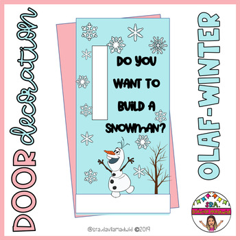 Preview of Door decoration: “Olaf winter.” ENGLISH