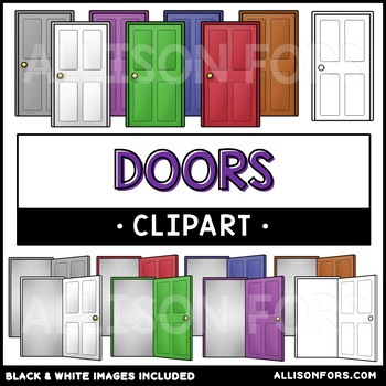 open closed door clipart