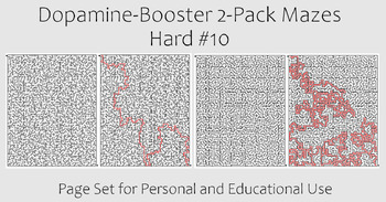 Preview of Dopamine-Booster 2-Pack Maze - Hard #10