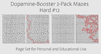 Preview of Dopamine-Booster 2-Pack Maze - Hard #12