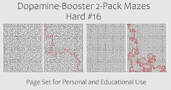 Preview of Dopamine-Booster 2-Pack Maze - Hard #16