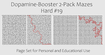 Preview of Dopamine-Booster 2-Pack Maze - Hard #19
