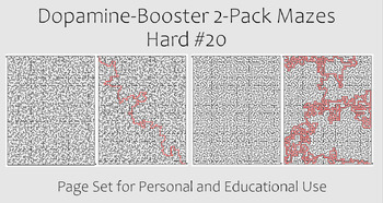 Preview of Dopamine-Booster 2-Pack Maze - Hard #20