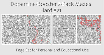 Preview of Dopamine-Booster 2-Pack Maze - Hard #21