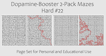 Preview of Dopamine-Booster 2-Pack Maze - Hard #22