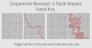 Preview of Dopamine-Booster 2-Pack Maze - Hard #25