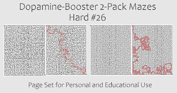 Preview of Dopamine-Booster 2-Pack Maze - Hard #26
