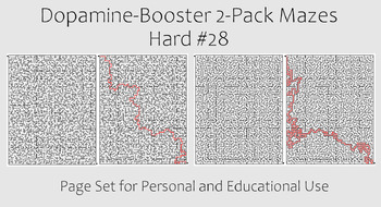 Preview of Dopamine-Booster 2-Pack Maze - Hard #28