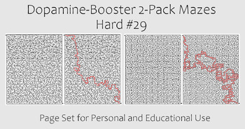 Preview of Dopamine-Booster 2-Pack Maze - Hard #29