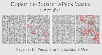Preview of Dopamine-Booster 2-Pack Maze - Hard #31