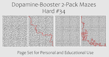 Preview of Dopamine-Booster 2-Pack Maze - Hard #34