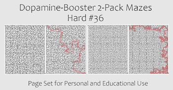 Preview of Dopamine-Booster 2-Pack Maze - Hard #36