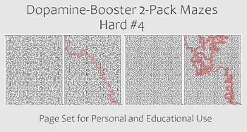 Preview of Dopamine-Booster 2-Pack Maze - Hard #4