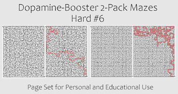 Preview of Dopamine-Booster 2-Pack Maze - Hard #6