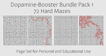 Preview of Dopamine-Booster Bundle-Pack #1 - 72 Hard Mazes