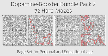 Preview of Dopamine-Booster Bundle-Pack #2 - 72 Hard Mazes