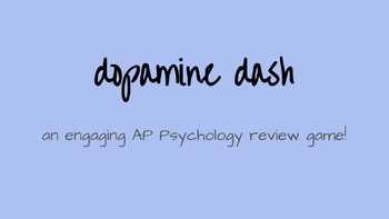 Preview of Dopamine Dash-- an AP Psychology Review Game