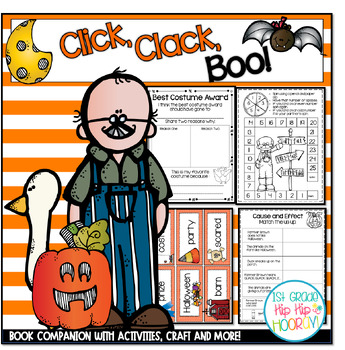 Preview of Book Companion for Doreen Cronin's Click Clack Boo with Activities and Craft