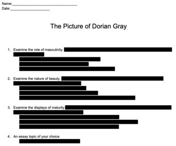 dorian gray essay prompts