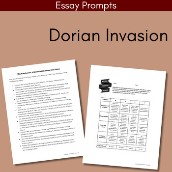 Preview of Dorian Invasion Essay Prompts