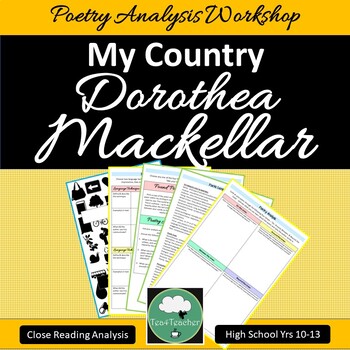 Preview of Dorothea Mackellar MY COUNTRY Australian Poetry Close Reading Workshop