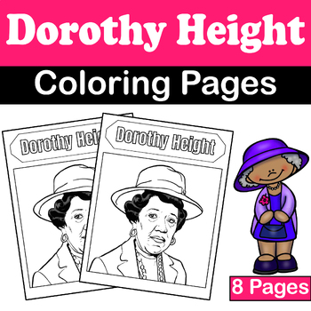 Preview of Dorothy Height Coloring Pages | Black History & Women's History Month Activities