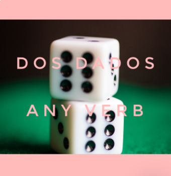 Preview of Dos Dados - EDITABLE FOR ANY VERB- great Spanish VERB CONJUGATION GAME!