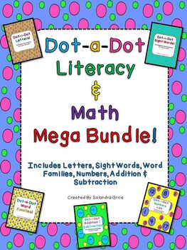 Preview of Dot-a-Dot  Literacy and Math Mega Bundle!