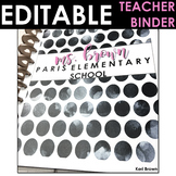 Editable Teacher Binder: Class Forms, Calendar, Binder Covers