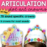 Dot Art Crowns for All Year 'Round | No Prep Articulation Therapy