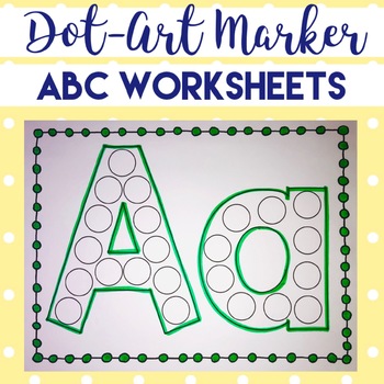 Dot-Art Marker Alphabet Worksheets by ABAcadabra Boards | TpT