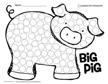 Pig Dot Markers Coloring Book VOL.1 Graphic by MiaPrintus