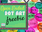 Dot Art Open Ended FREEBIE  |  No Prep