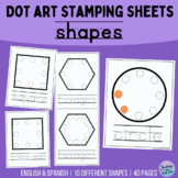 Dot Stamping Sheets: Shapes (English and Spanish)