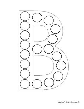 Dot Art Uppercase Letters A to Z Savings Bundle by Miss Sue's Skills 4 ...