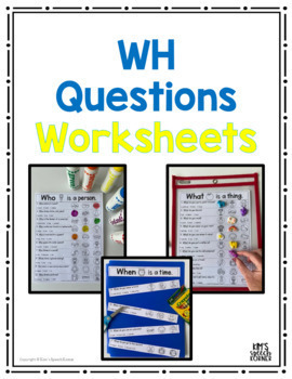 wh questions speech therapy activities speech therapy