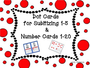 dot cards for subitizing 1 5 number cards 1 20 by judith heideman