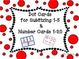 Dot Cards for Subitizing 1-5 & Number Cards 1-20